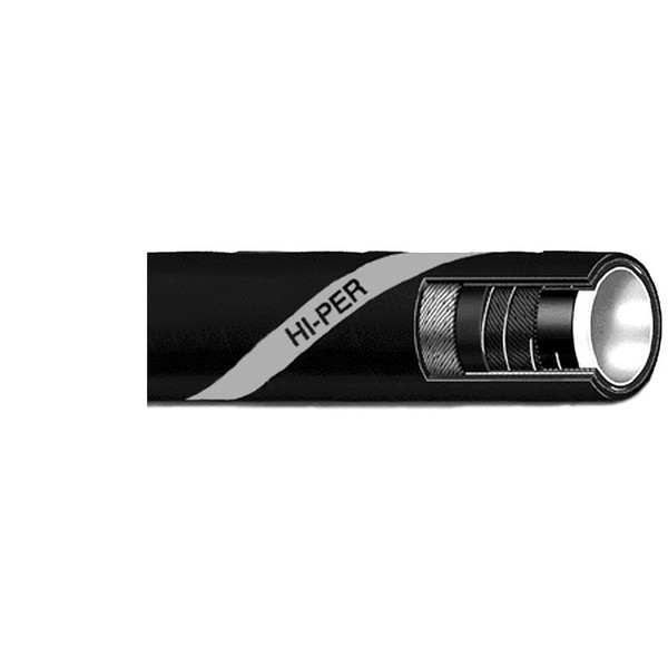 Chemical and Petroleum Hose, 1-1/4 in Nominal, 1.73 in OD, 100 ft Length, 200 PSI Working, -40 to 300 °F, VersiGard® Synthetic Rubber Cover/FEP Tube, Blue