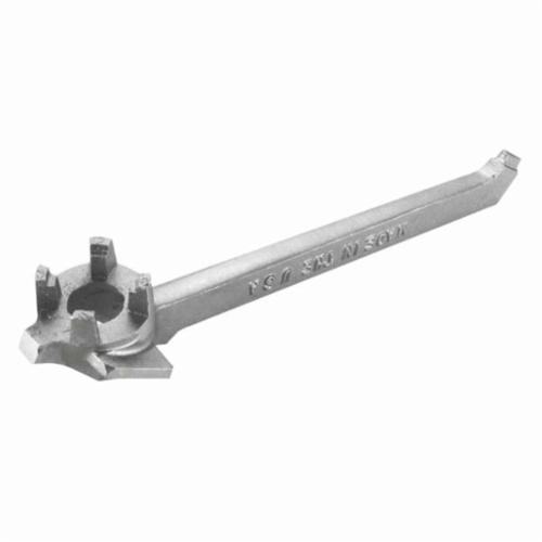 Drum Bung Wrench, Non-Sparking, For Use With: 3/4 in and 2 in Bung, 12 in Length, Offset Handle, Bronze Alloy, Natural