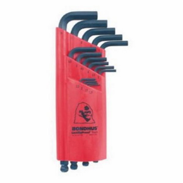 Key Set, 15 Pieces, 1.27 to 10 mm Hex, Protanium, L-Handle, High Torque Steel