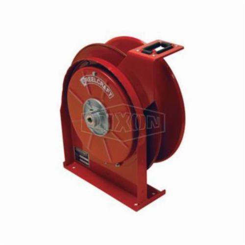 Hose Reel, Series: 5000, 50 ft Hose, 500 psi, Spring Drive, Steel, Domestic