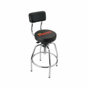 Shop Stool, Heavy Duty, 300 lb Capacity, 14 in Width, 34 in Height, Steel Frame