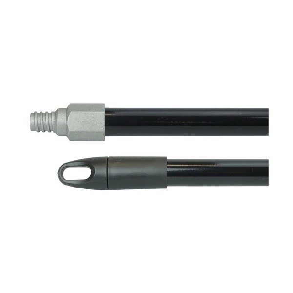 Squeegee Handle, Heavy Duty Threaded Tip, 15/16 in Dia, 60 in Length, Metal, Yellow