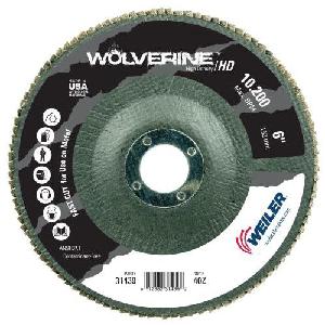 Abrasive Flap Disc, High Density, Series: Value, 6 in Disc Dia, 7/8 in Center Hole, 40 Grit, Coarse Grade, Zirconia Alumina Abrasive, Type 27 Flat Disc, Phenolic Backing, 10200 RPM Maximum
