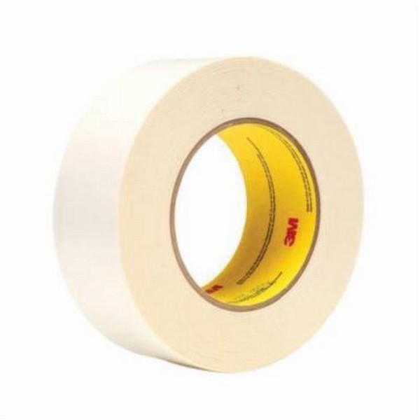 Double Coated Splicing Tape, 33 m Length, 72 mm Width, 3 mil Thickness, Release Paper Liner, White, Repulpable Adhesive, Tissue Backing, 400 °F Maximum Operating