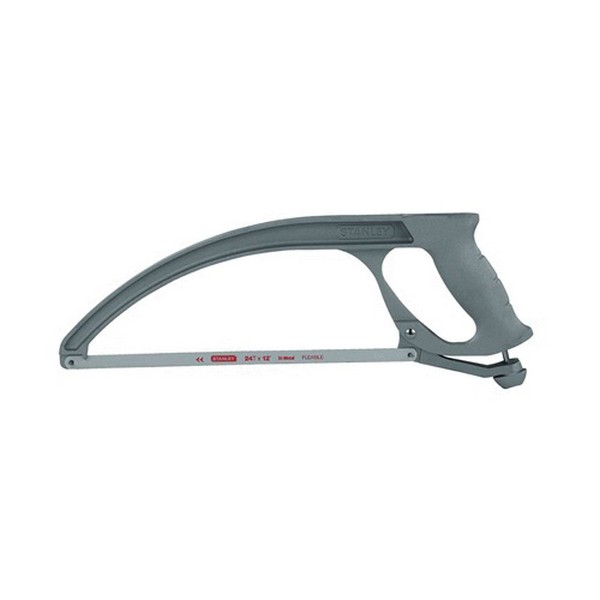 Hacksaw, High Tension Low Profile, 12 in Blade Length, 5/16 in Blade Width, Bi-Metal Blade, 4 in Throat Depth, 24 TPI, 12 in Overall Length, Aluminum Frame, Ergonomic Handle, Metal, Plastic Material Application, No Non-Sparking, No