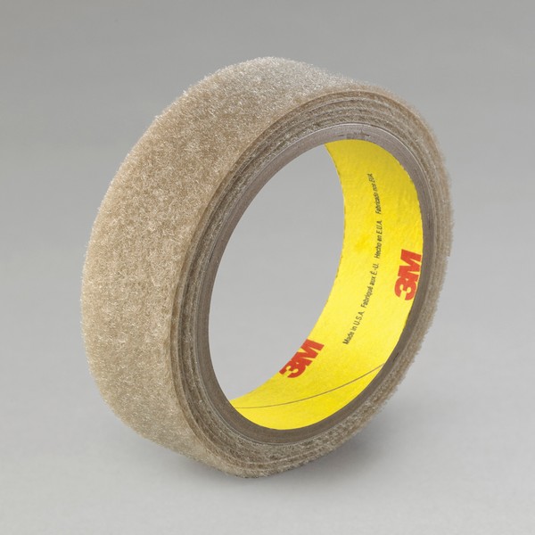 Loop Fastener Tape, Non-Adhesive Reclosable, 50 Yard Length, 1 Inch Width, 0.15 Inch Thickness Engaged, Beige, Woven Nylon Backing, 220 °F Maximum Operating, Resistance Properties: Flame