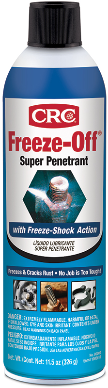Freeze Penetrant, Non-Flammable, Series: Freeze-Off®, Aerosol Can, 20 oz., 11.5 Oz Net Weight, Petroleum Distillate Base, Composition: 1, 1-Difluoroethane, Distillates (Petroleum), Hydrotreated Middle, Turpentine Oil, Cozol® 306, Stoddard Solvent, 2-