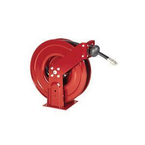 Hose Reel Assembly, Double Post High Pressure Narrow, 3/8 in x 50 ft Hose, 4000 psi, Bench Top/Ceiling/Floor/Tank/Wall Mount, Metal