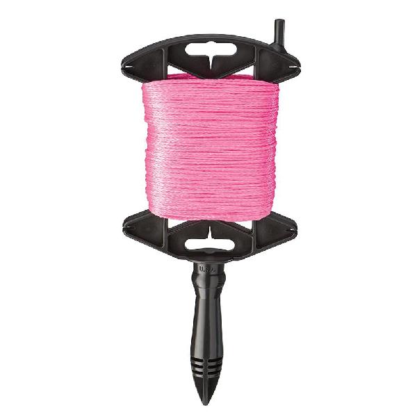 Braided Line, 0.06 in Size, 500 ft Overall Length, Nylon/Plastic, Pink