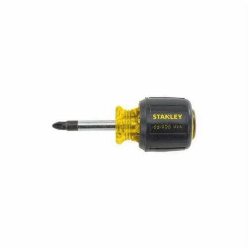 Standard Screwdriver, Stubby, Measurement System: Imperial, Phillips® Point, #2 Point, 3-7/16 in Overall Length, Round Shank, 1-1/2 in Shank Length, Alloy Steel Shank, 1/4 in Diameter Blade, No, No ESD-Safe, Cushion Grip/Vinyl Grip Handle, Acetate/Vi