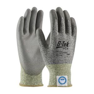 Lightweight Unisex Cut-Resistant Gloves, M, Dyneema® Diamond/Polyester/Spandex®, Polyurethane Coating, Gray/Pepper/Salt, ANSI/ISEA Cut Level A3