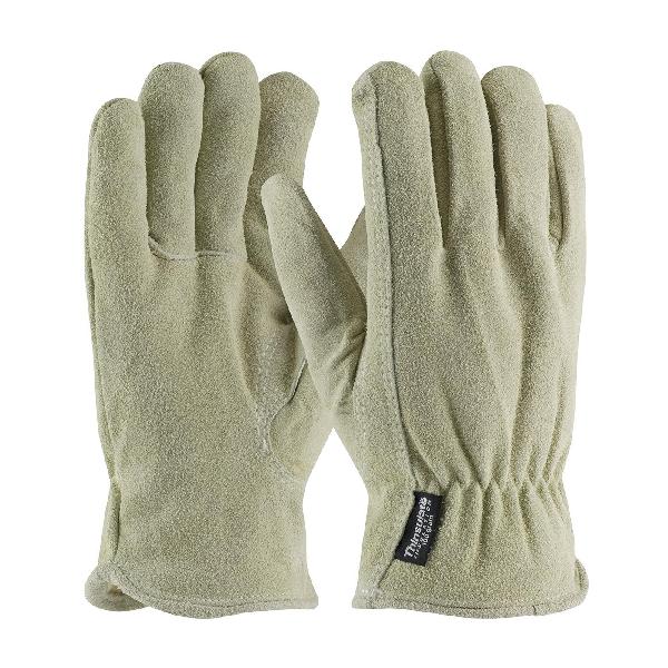 General Purpose Gloves, Premium Grade, Series: 77-289TL, Cold Weather/Drivers Glove Type, XL, Split Cowhide Leather Palm, Split Cowhide Leather, Beige, Keystone Thumb Style, 3M™ Thinsulate™ Lining, Rolled Cuff, Uncoated Coating, Elastic Closure, 10.6