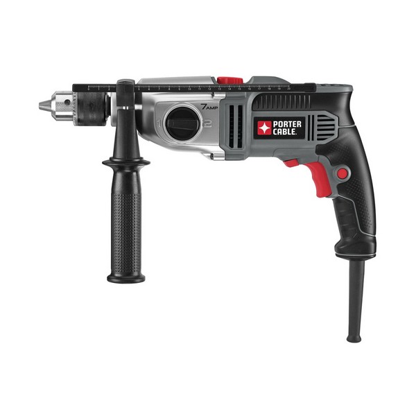 VSR Hammer Drill, Tool/Kit: Tool, 1/2 in Chuck, Keyed Chuck, 52700 bpm Blows per Minute, 2 Speed, 120 VAC, 7 A, Overmolded Grip Handle, Reversible: No, 14 in Overall Length