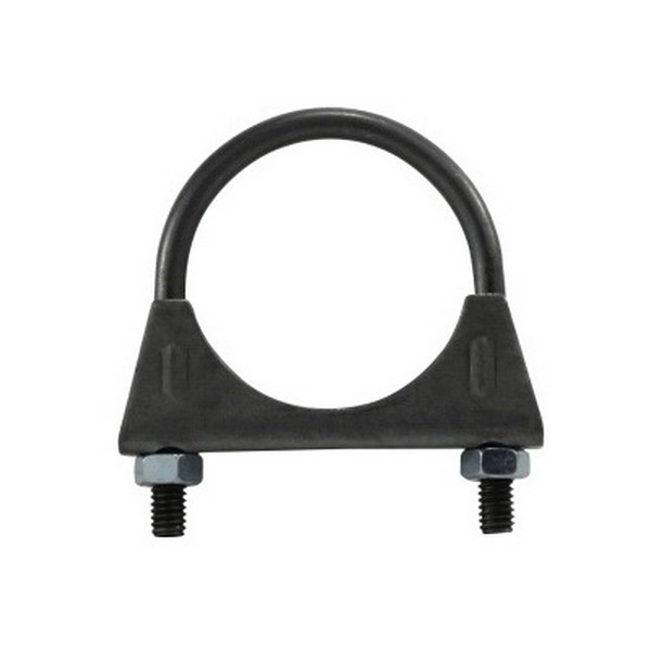 Saddle Clamp, 2-1/2 Inch Nominal, 3/8 Inch Bolt, Carbon Steel Bolt, Carbon Steel Clamp, Zinc Plated, Import
