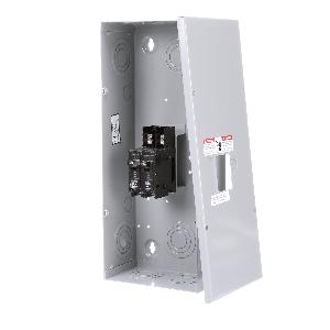 Circuit Breaker Enclosure, 1-Phase 3-Wire, 7-3/8 in Width, 4-5/16 in Depth, 17-1/8 in Height, NEMA 1, QP/QPH/HQP Frame, 2 Pole, 100 A at 120/240 VAC, Combination Mount, Aluminum