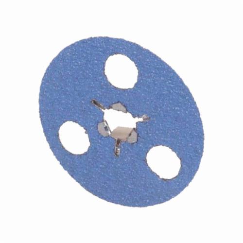 Coated Abrasive Disc, Heavy Duty, Series: F826P, 7 in Disc Dia, 7/8 in Center Hole, 6 Number of Vacuum Holes, 36, Grade: Extra Coarse, Zirconia Alumina Abrasive, Fiber Backing, Speed-Lok Fastener Attachment, X-Weight Backing Weight, 8600 RPM Maximum, Blue
