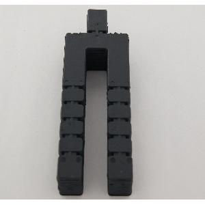 Stack Construction Shim, High Impact Slotted, 3 in Length, 1-15/16 in Width, 5/8 in Slot, 1008 Piece, Plastic, Black