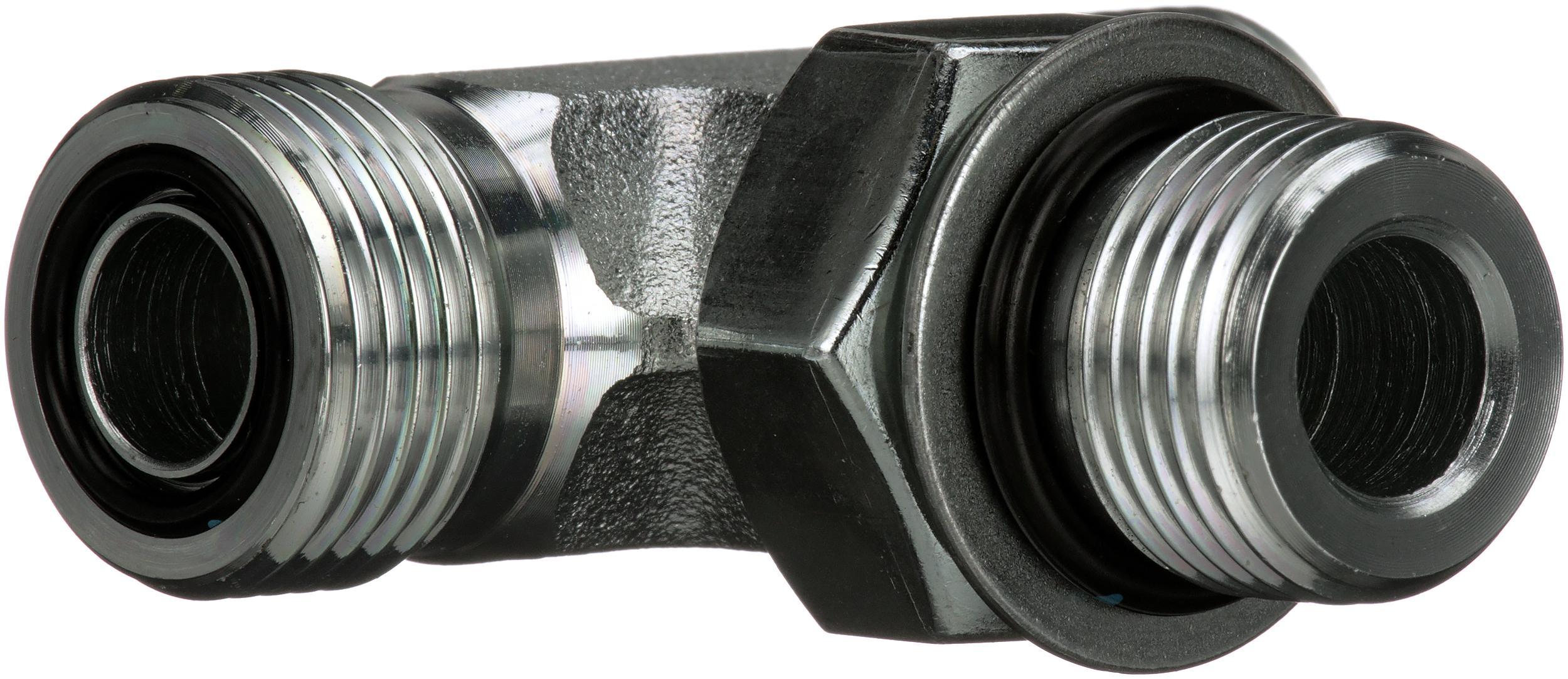 Hydraulic Tee, SAE to SAE, Series: G60, 9/16-18 x 7/16-20 Nominal, Female Flat-Face O-Ring x Male O-Ring Boss End Style, 6000 psi Pressure, Steel, Import