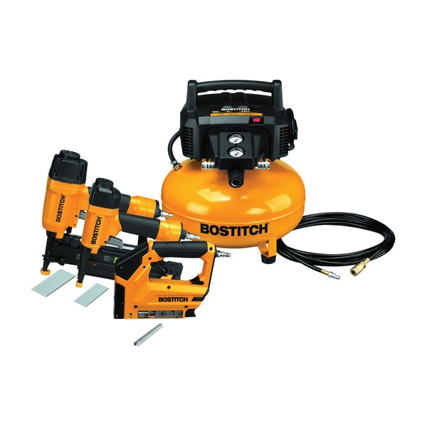 Compressor Combo Kit, 3-Piece, 150 psi Pressure, Pancake Tank, 6 gal Tank