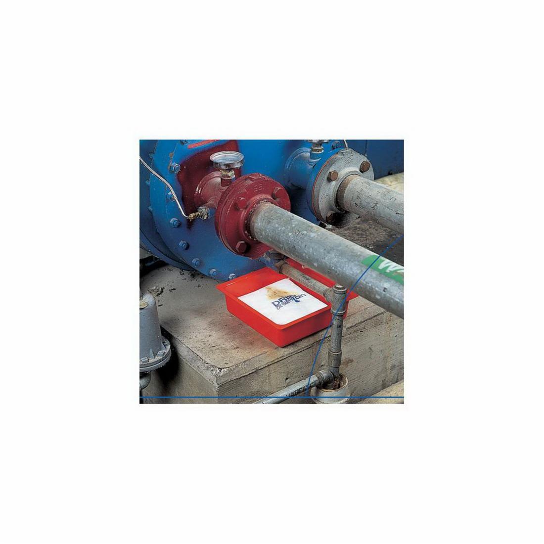 Drip Pan, Universal, 3 Inch Height, 10-1/2 Inch Length, 10-1/2 Inch Width, HDPE, Orange, 0.75 gal Spill