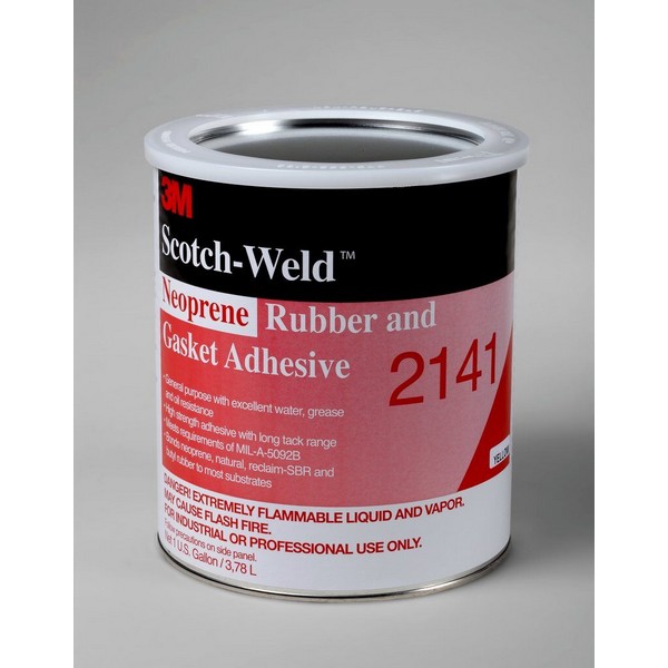 Rubber and Gasket Adhesive, High Strength, Can Container, 1 gal Container, Polychloroprene Chemical, 5 to 10 min Drying, 15 min Setting, 15 min Curing, Tan