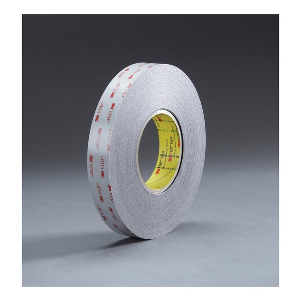 Double Sided Bonding Tape, High Strength, 72 yd Length, 1 Inch Width, 0.016 Inch Thickness , Black, Modified Acrylic Adhesive, Acrylic Foam Backing, 300 °F Maximum Operating, 250 °F Minimum Operating
