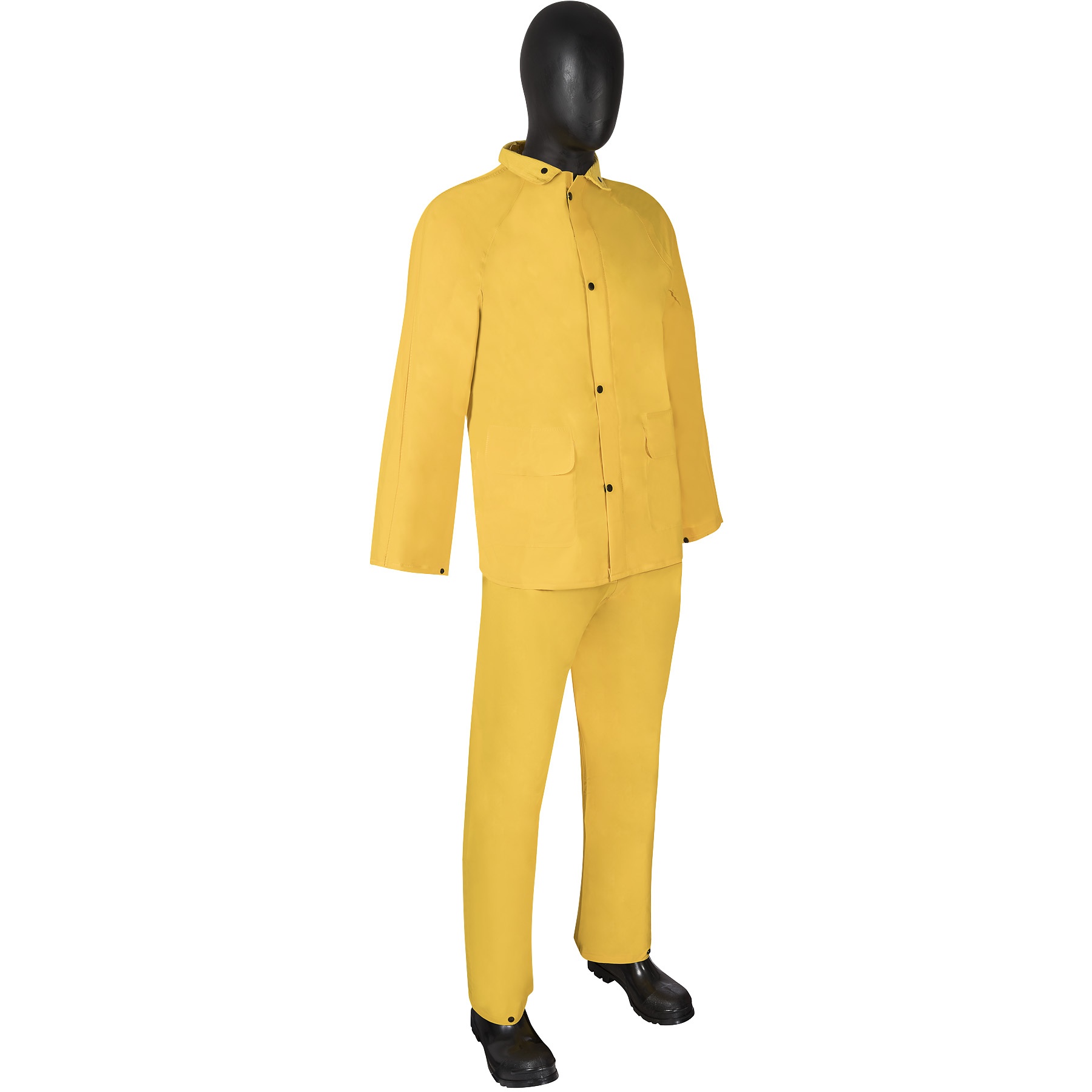 Rain Poncho, Attached, One Size, Clear, Polyethylene, Slip-On Closure