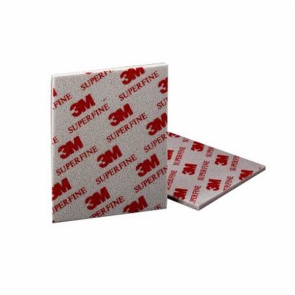 Sanding Sponge, Contour Surface, 5-1/2 Inch Overall Length, 4-1/2 Inch Overall Width, 3/16 Inch Overall Thickness, 220 Grit, Super Fine Grade, Applicable Materials: Drywall, Metal, Paint, Plastic and Wood