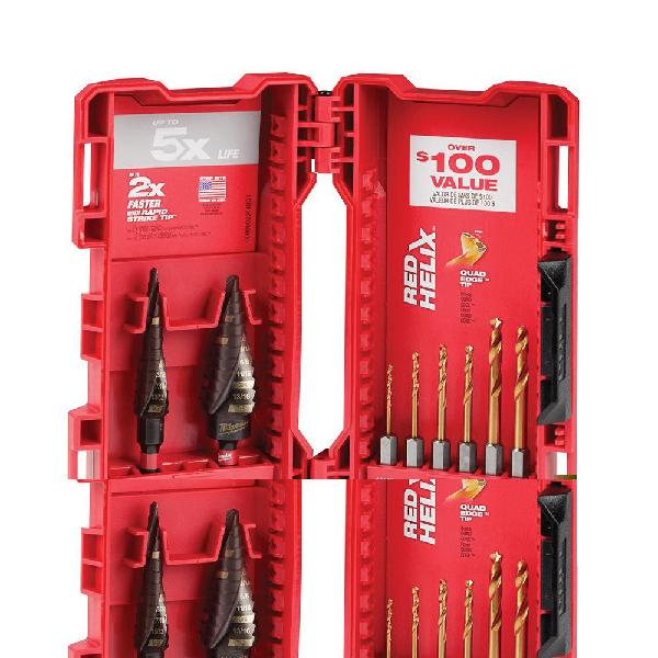 Drill Bit Set, Single Ended, Series: SHOCKWAVE™, Imperial System of Measurement, 1/16 in Minimum Drill Bit Size, 3/16 in Maximum Drill Bit Size, 8 Piece, For Use With: Hammer Drill Drivers, Steel