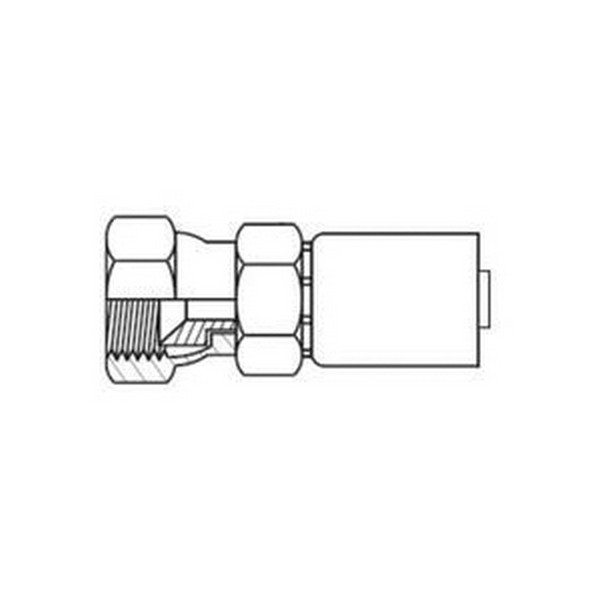 Swivel Adapter, 1-Piece Non-Skive, 3/4-16 Nominal, Female SAE 45 °Flare, 3000 psi