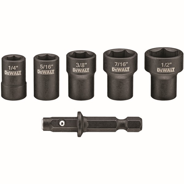 Impact Driver Bit Set, Detachable, 5 Pieces, For Use With: Impact Drivers, Specifications: Hex Shank, Steel