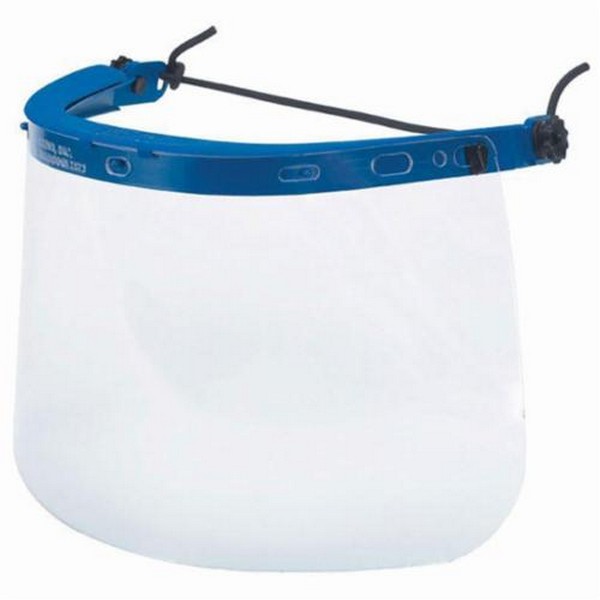 Crews Faceshield Headgear, Dielectric, Blue, Nylon Frame/Rubber Strap, For Use With: Hard Hat