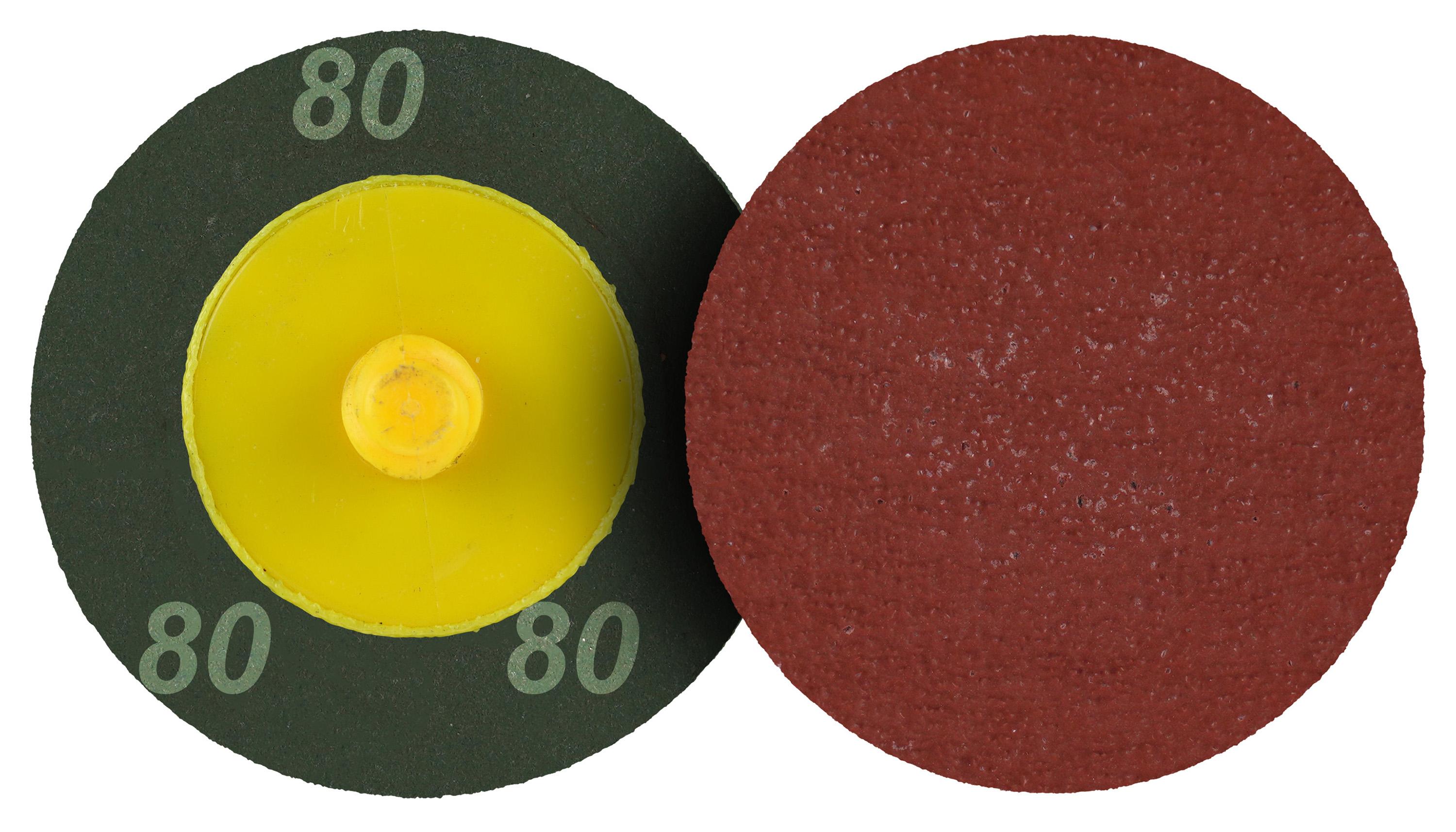 Blending Disc, Type R Attachment, 2 in Diameter Disc, Ceramic Alumina Abrasive, 80 Grit, 25000 RPM Maximum