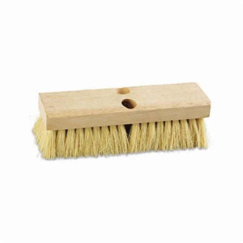 Deck Brush Head, 10 Inch Length Brush, Narrow Block, 2 Inch Trim Length, Tampico Trim, White Trim Color
