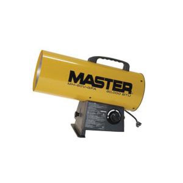 Gas Forced Air Torpedo Heater, 60000 Btu/hr., 120 VAC, 0.6 A, 60 Hz, 1/10 hp, 300 cfm, Liquid Propane, Steel, Yellow, 18.9 in L x 7.5 in W x 13 in H, Import