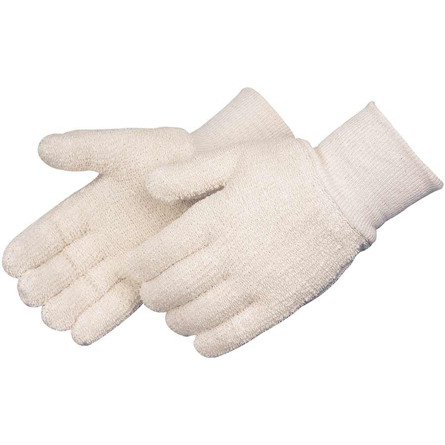 General Purpose Work Glove, Series: 4123, L Size, Natural White, Ambidextrous Style, Knit Wrist Cuff