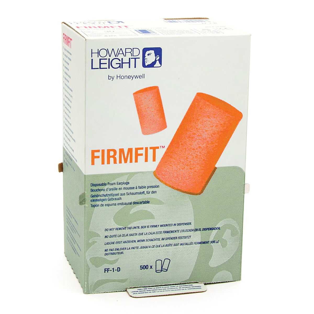 Earplugs, Single Use, Series: FirmFit™, Uncorded, 30 dB Noise Reduction Rating, Cylindrical, Universal, Orange Plug, PVC Foam Plug, ANSI S3.19-1974 Specifications Met, Disposable Disposable/Reusable