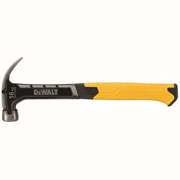 Hammer, Claw Heavy Duty, 11-3/4 in Overall Length, 16 oz Head, Stainless Steel Head, Straight Handle, Steel Handle, Ergonomic Grip, Curved Claw Style