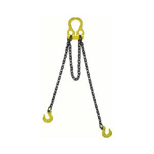 Chain Sling, Mechanical, Series: LiftAlloy, 15000 lb at 90° Load, 1/2 in Chain, 10 ft Overall Reach, 100 Grade, Grab Hook Attachment, 10 ft Length, Black/Orange, Steel Alloy