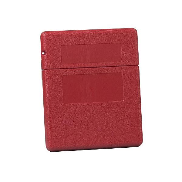 Document Storage Box, Medium, 2-1/4 in Exterior, 1.6 in Interior Depth, 11-1/2 in Interior, 12-1/2 in Exterior Height, Wall Mounting, Polyethylene, Red