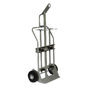 Cylinder Hand Truck, 600 lb Load, 2 Cylinder, Pneumatic Wheel, For Use With: US Navy For Use On Submarines, 69 in Overall Height, 35 in Overall Width, 22 in Overall Depth, Steel