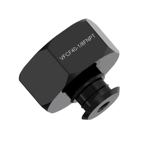 Cup Fitting, Type D, Series: VFCF, For Use With: VFB30-2, VFB40, VFBL30-2, VFBL40-2 and VFF40-2 Vacuum Suction Cups, M5 x 1/8 in FNPT, Aluminum, Hard Anodized