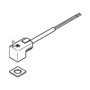 Plug Socket, Series: KMEB, 2 x 0.75 sq-mm Wire, 2.5 m Length, 5.2 mm OD, 2 Cores, 24 VDC, PC Insulation, Type-C Plug, -20 to 80 deg C