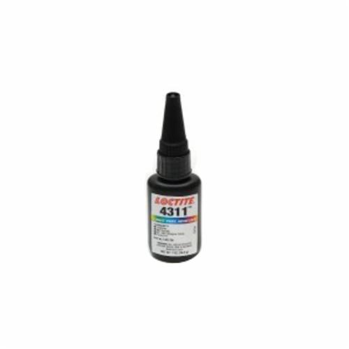 Instant Adhesive, 1-Part Light Cure, Series: Flashcure® 4311™, Bottle Container, 1 lb Container, Clear/Yellow Green to Dark Blue-Green, -65 to 350 deg F, 1.0889 Specific Gravity, 20 g/L VOC, 1050 cPs Viscosity, Elastomer, Metal, Polycarbonate and The