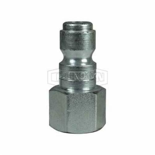 Female Quick Connect Plug, Air Chief Industrial, 1/2-14 Nominal, Quick Connect Plug x NPTF End Style, 1 Inch Hex, 2.27 Inch Length, 300 psi Pressure, -40 to 250 F, Steel, 1.16 Inch Outside Diameter, Domestic