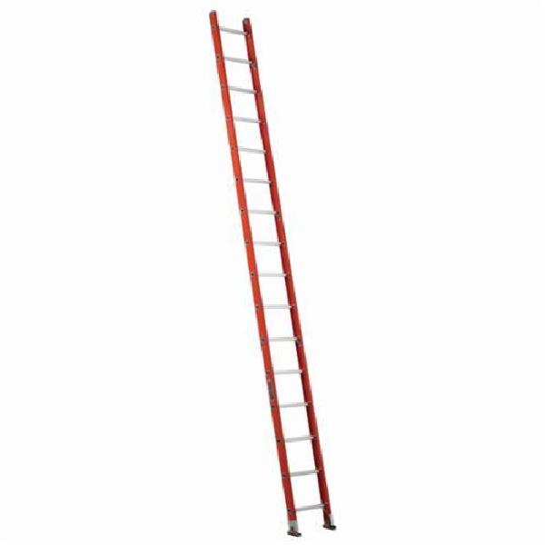 Extension Ladder, Extra Heavy Duty Professional Shelf Single, Series: FE3100, 16 ft Overall Length, ANSI Code: Type IA, 300 lb Load, Fiberglass, 18 ft 8 in Maximum Working Length, 16 ft Section Length, 12 in Adjustable Increments, 17-11/16 in Outside Shoe Base Width, Mar-Resistant Rail, Swivel Safety Shoe
