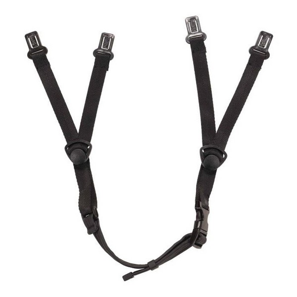 Safety Helmet Replacement Chin Strap, Series: 8992, 4 Mounting Points, Black, For Use With: 8974, 8974LED, 8975, 8975LED Safety Helmets