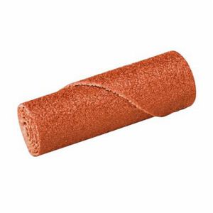 Cartridge Roll, 1/2 in Diameter Maximum Roll, 1-1/2 in Overall Length, 1/8 in Pilot Hole Diameter, 80 Grit, Medium Grade, Ceramic Abrasive, Cloth Backing, 24000 RPM Maximum, X-Weight Backing Weight, Orange