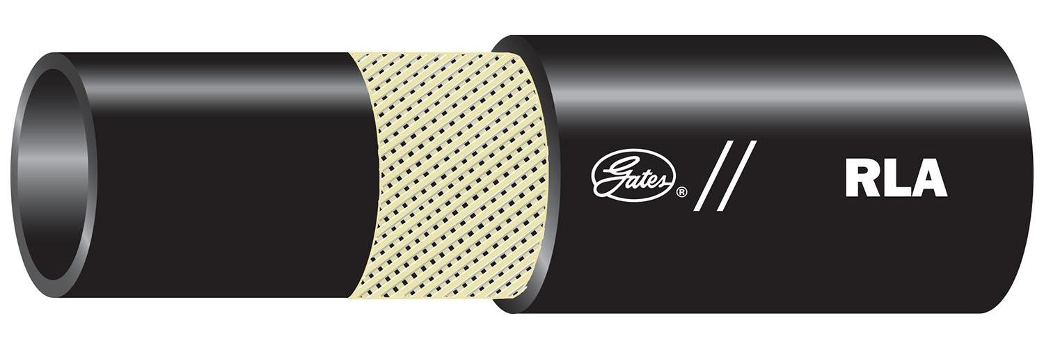 Hydraulic Hose, Series: RLA, 0.63 in ID, 0.88 in OD, 550 ft. Length, -40 to 212 °F, Nitrile, Black, Import