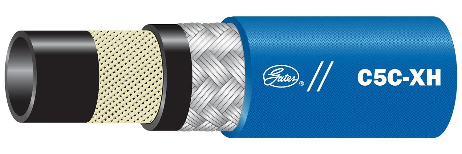 Hydraulic Hose, High Temperature, Series: G34, 0.18 in ID, 0.52 in OD, 440 ft. Length, 3000 psi Working, -40 to 302 °F, CPE, Blue, Import